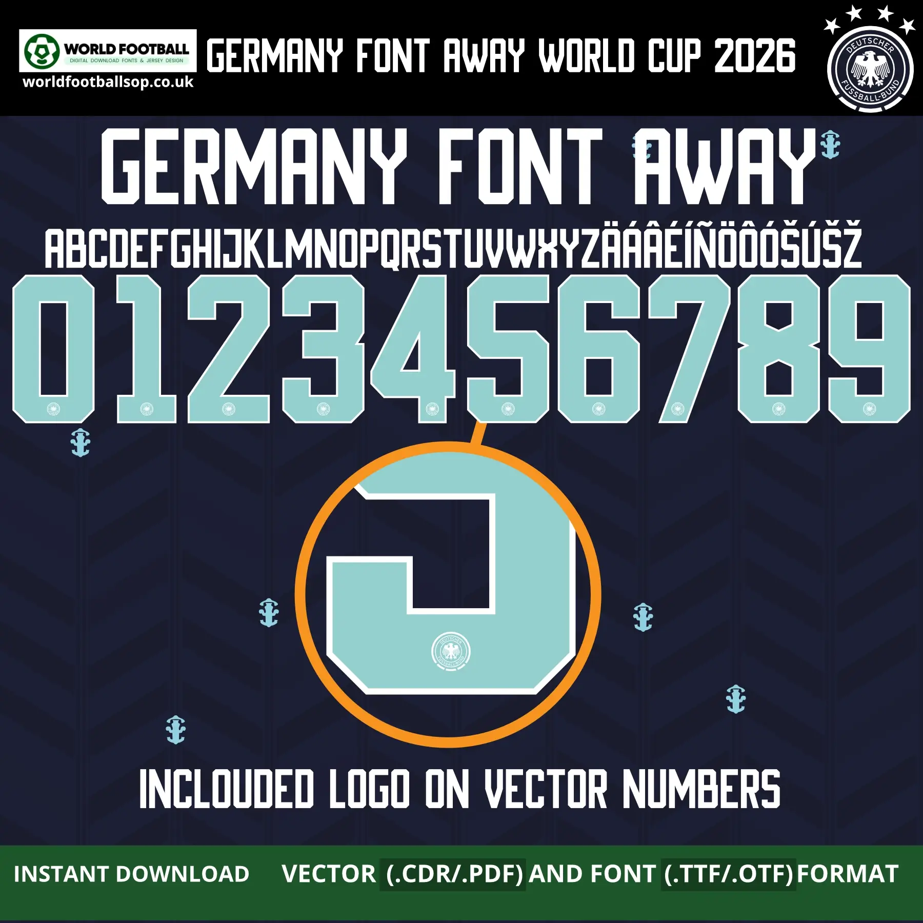 Germany Font Away World Cup 2026 | TTF, OTF & Vector (CDR, PDF)