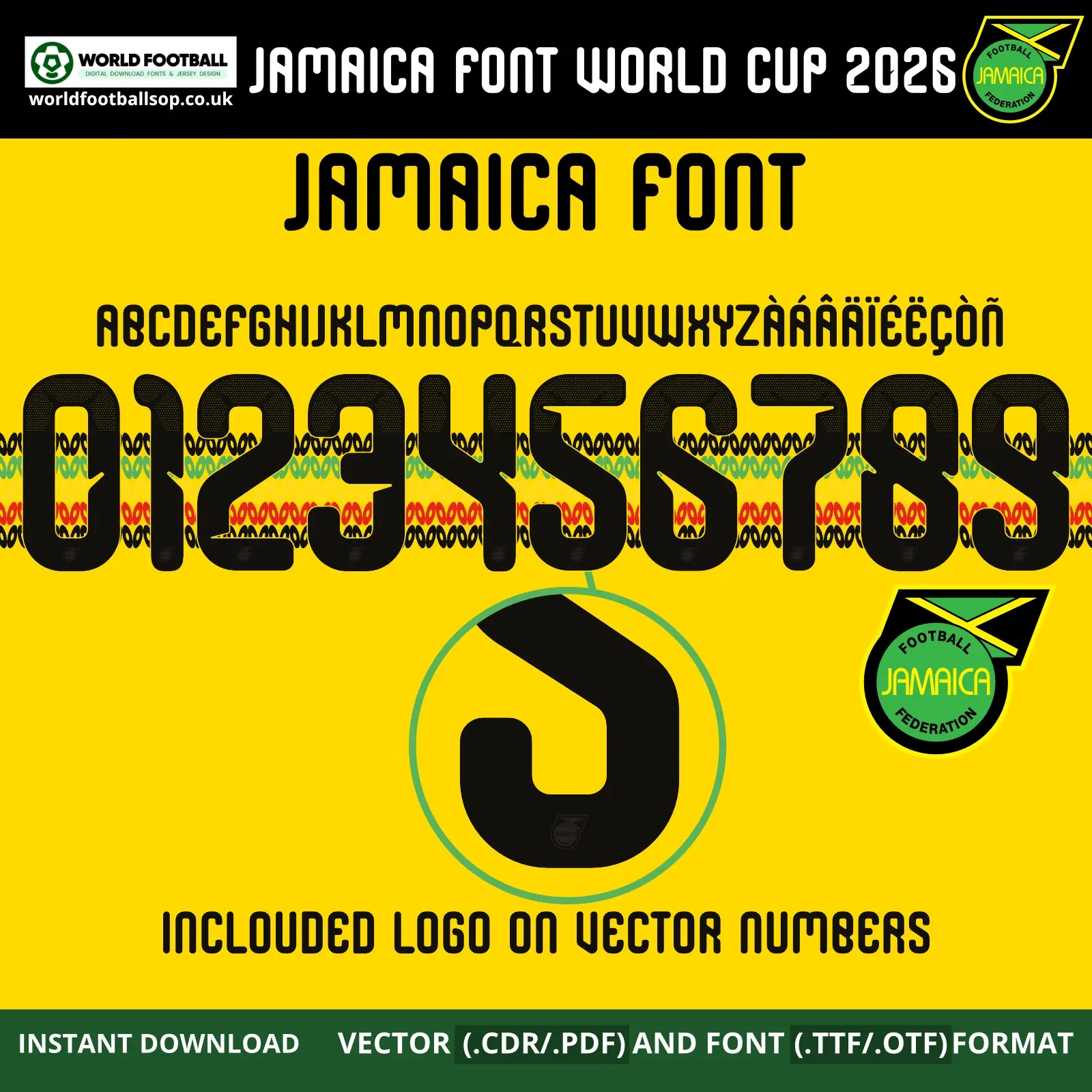Jamaica Font World Cup 2026 | TTF, OTF & Vector (CDR, PDF)