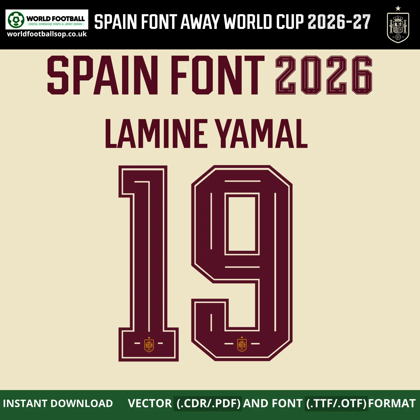 Spain Away World Cup 2026 Font | TTF, OTF & Vector Files