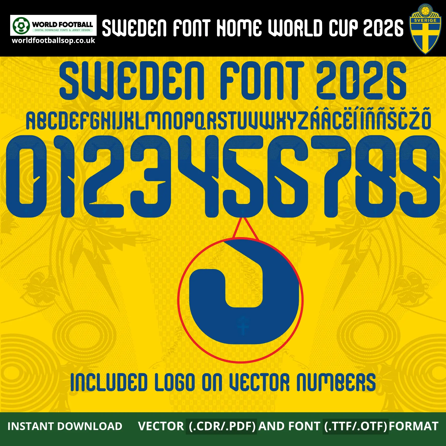 Sweden Home Font World Cup 2026 | TTF, OTF & Vector (CDR, PDF)