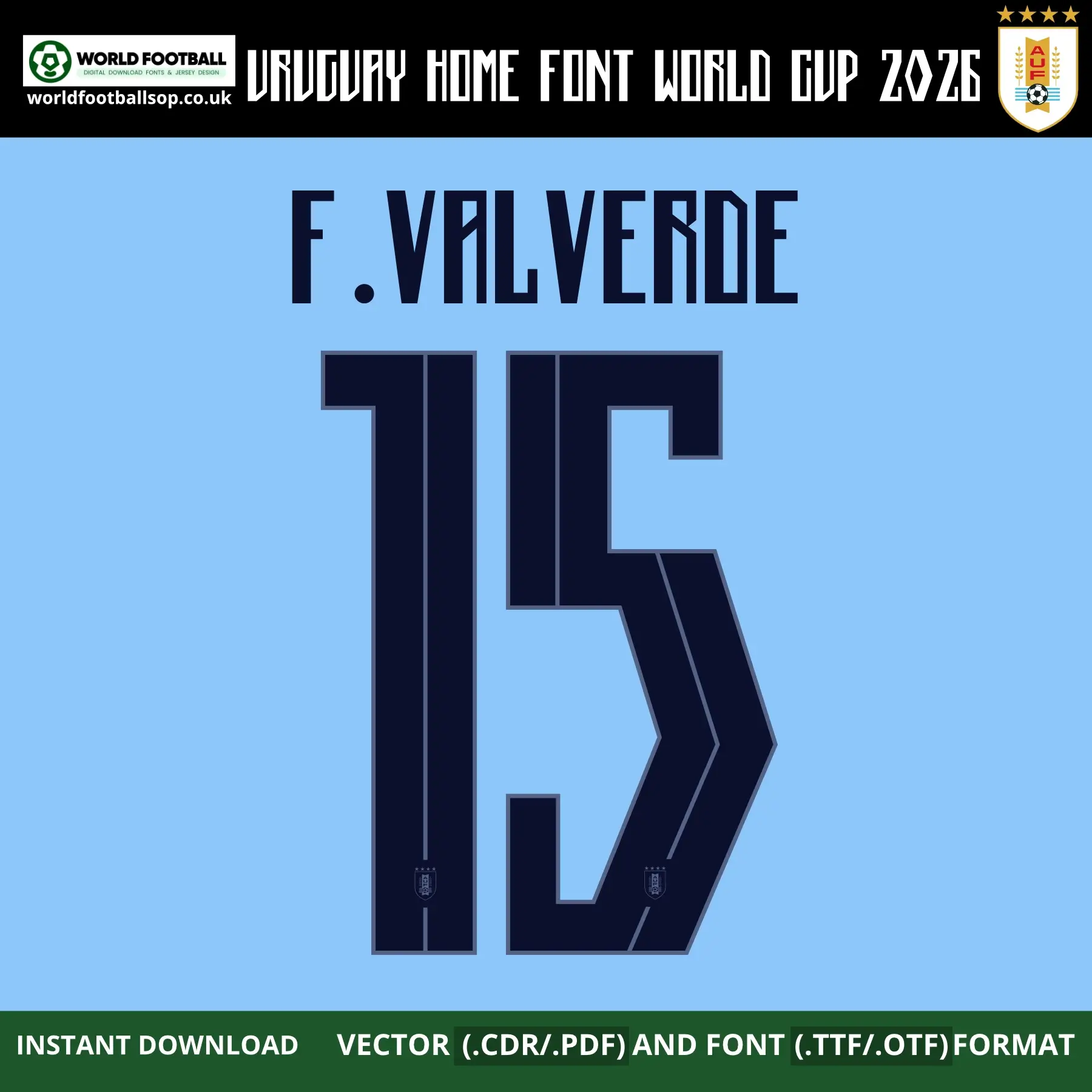 Uruguay Font Home World Cup 2026 | TTF, OTF & Vector (CDR, PDF)